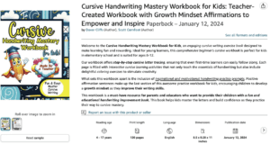 Cursive Handwriting Mastery Workbook for Kids cover image